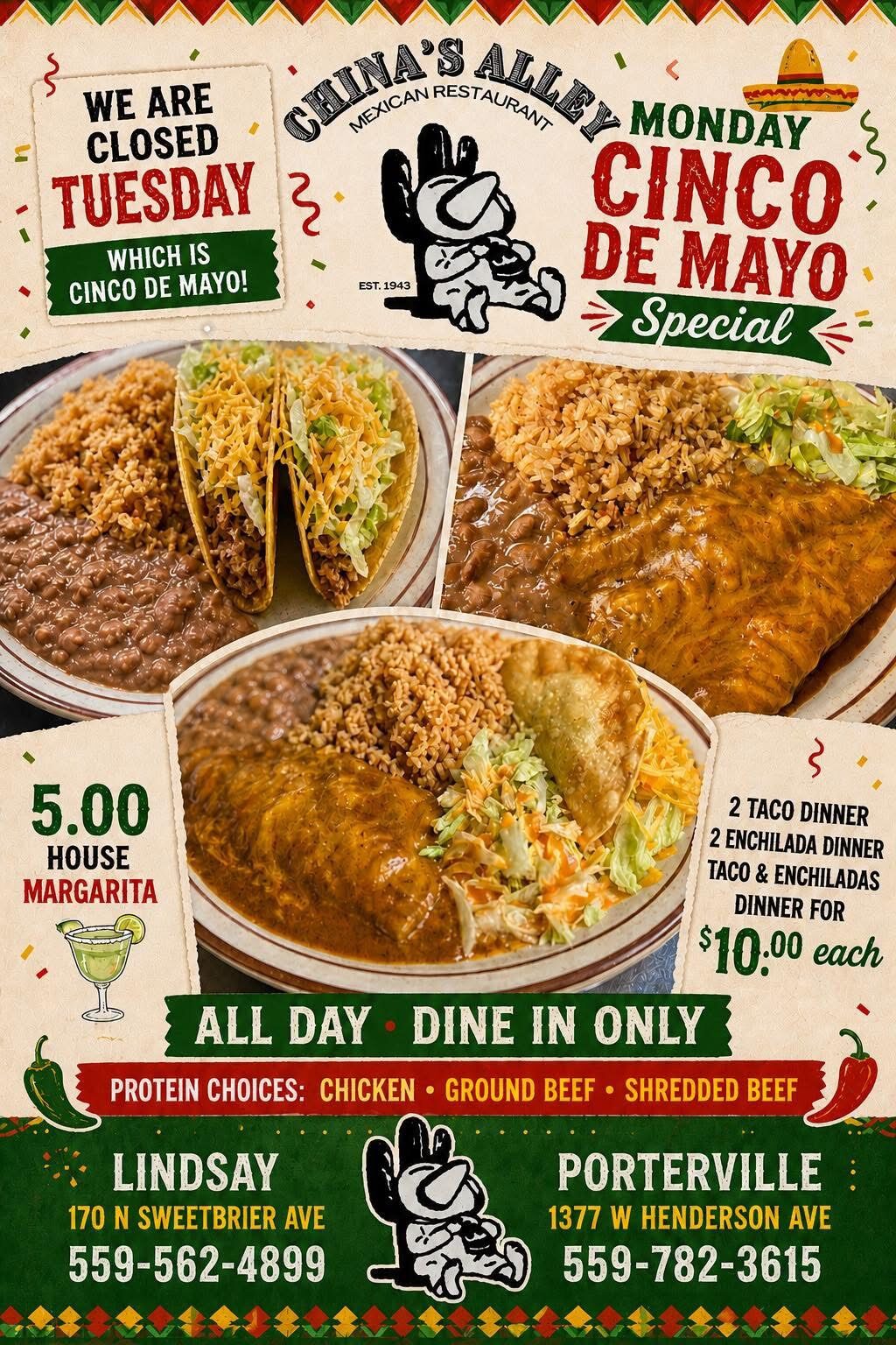 Chicken enchiladas in our signature red sauce